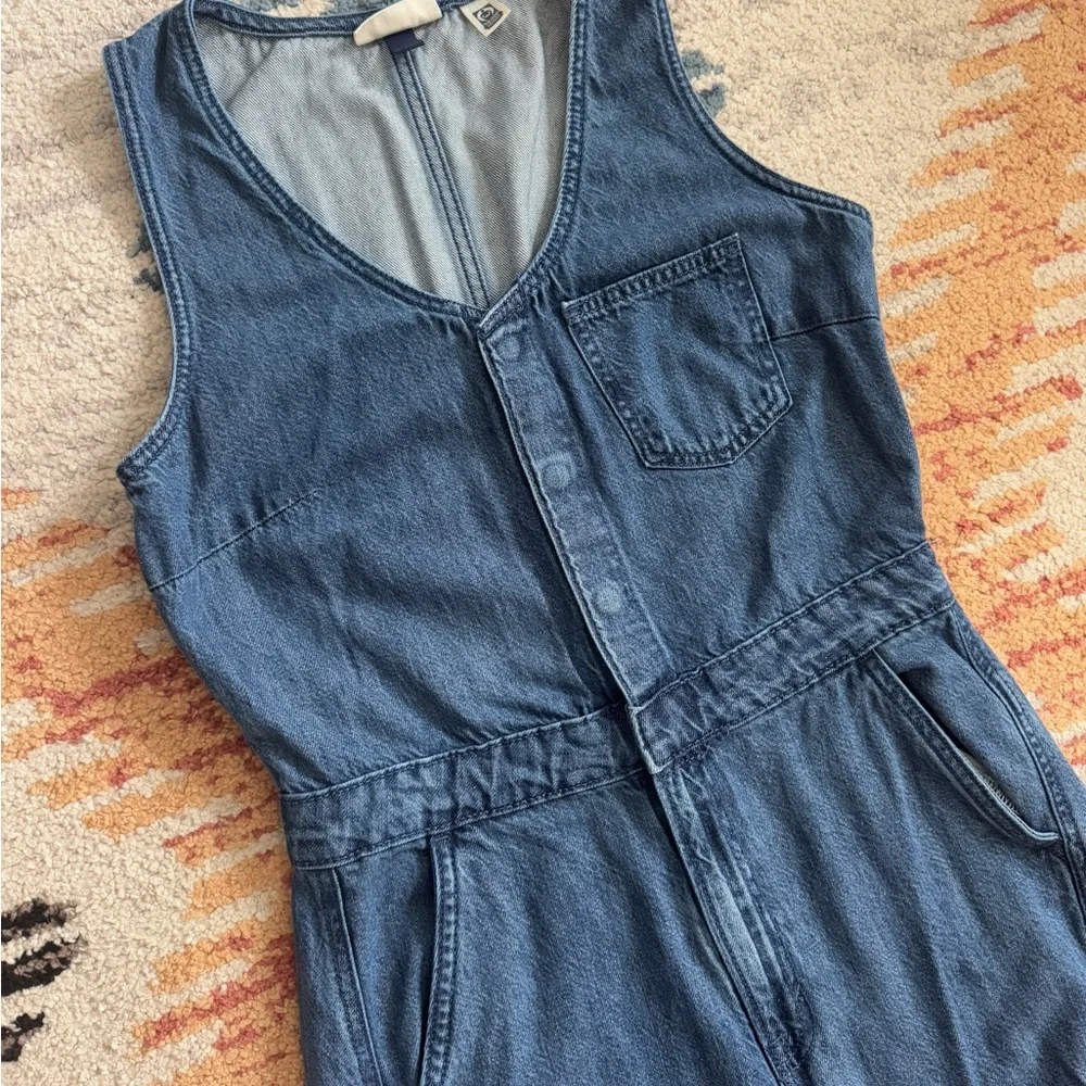 Universal Thread Denim Barrel Leg Jumpsuit - Size 6 - Picture 5 of 5